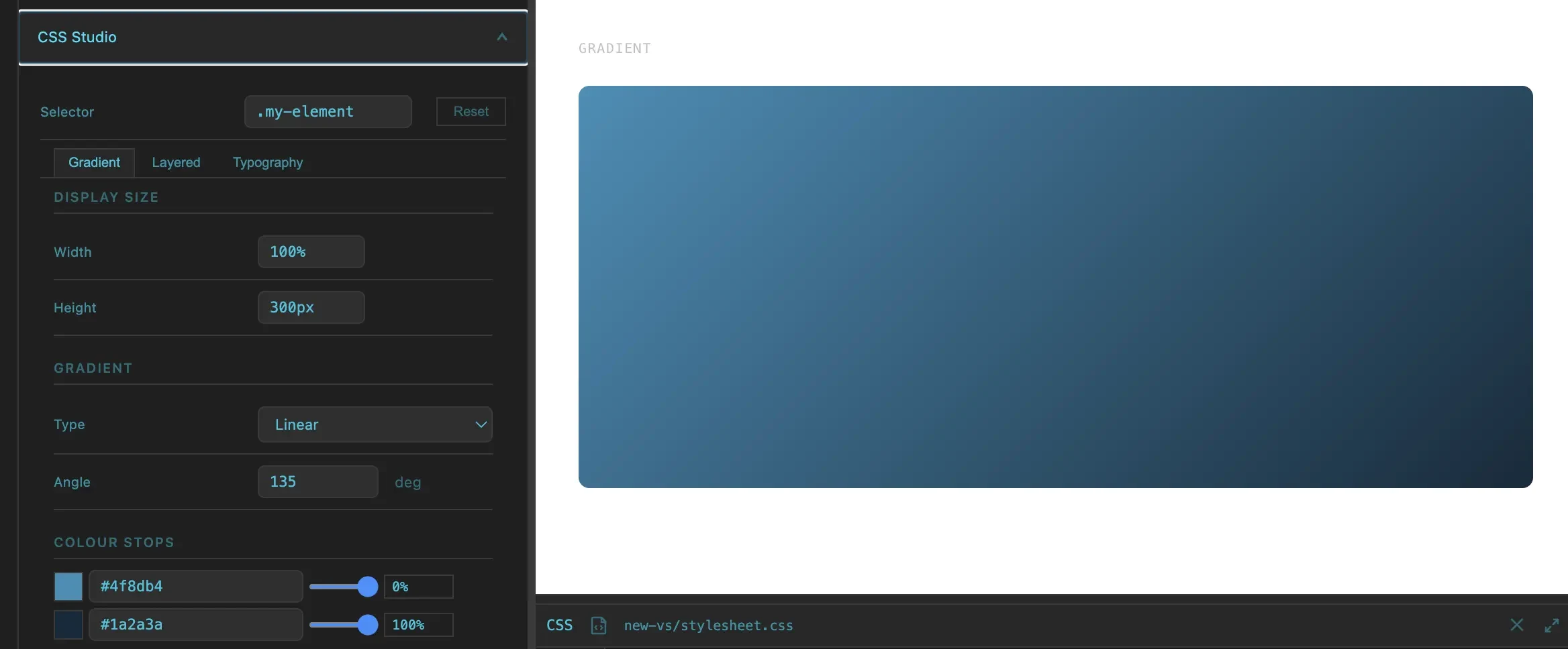 GenCSS CSS Studio visual builder