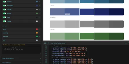 OKLCH colour palette section